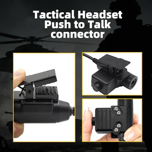 BAOFENG PTT U94 Military PTT Radio Adapter with 7.0mm Plug, Push to Talk, Kenwood Radios & More (Compatible with AR-152, BF-F8HP, UV-5R, UV-82, BF-888S) in Saudi Arabia