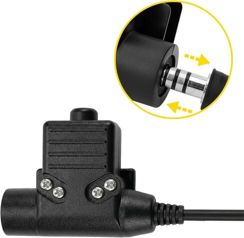 BAOFENG PTT U94 Military PTT Radio Adapter with 7.0mm Plug, Push to Talk, Kenwood Radios & More (Compatible with AR-152, BF-F8HP, UV-5R, UV-82, BF-888S) in Saudi Arabia