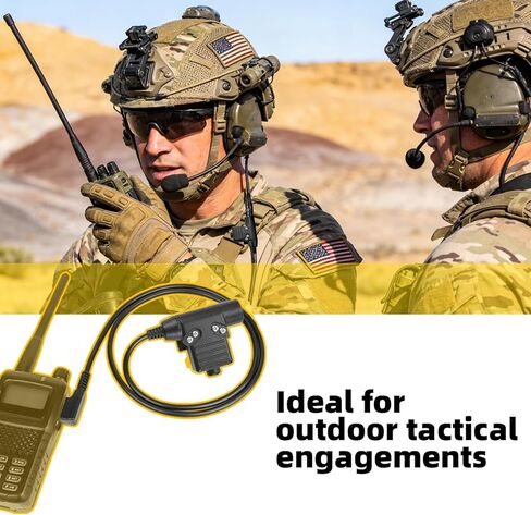 BAOFENG PTT U94 Military PTT Radio Adapter with 7.0mm Plug, Push to Talk, Kenwood Radios & More (Compatible with AR-152, BF-F8HP, UV-5R, UV-82, BF-888S) in Saudi Arabia