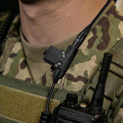 BAOFENG PTT U94 Military PTT Radio Adapter with 7.0mm Plug, Push to Talk, Kenwood Radios & More (Compatible with AR-152, BF-F8HP, UV-5R, UV-82, BF-888S) in Saudi Arabia