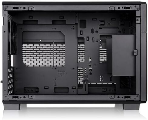 Thermaltake TR200 WS; Micro Chassis; Wood Front Trim; mATX/mITX Support; 360mm Radiator Support; 365mm GPU Clearance; 175mm Air Cooler Clearance; 5.25" Bay Support; Black; CA-11L-00S1NN-WS in Saudi Arabia