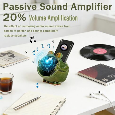 Amacthysh Frog Amplifying Phone Speaker,Megaphone Speaker Stand,Cell Phone Speaker Amplifer Holder,Desktop Decoration Phone Stand Sound Amplifier in Saudi Arabia