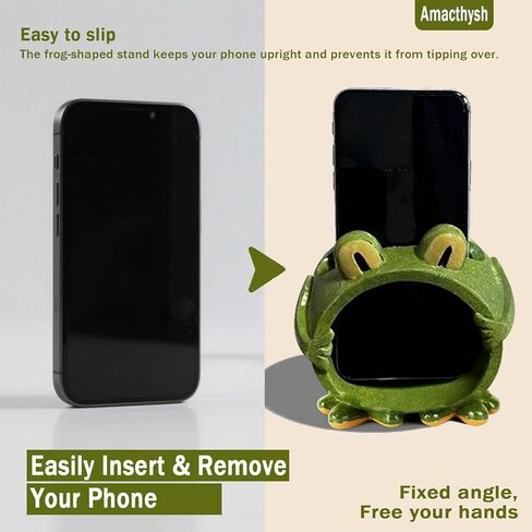 Amacthysh Frog Amplifying Phone Speaker,Megaphone Speaker Stand,Cell Phone Speaker Amplifer Holder,Desktop Decoration Phone Stand Sound Amplifier in Saudi Arabia