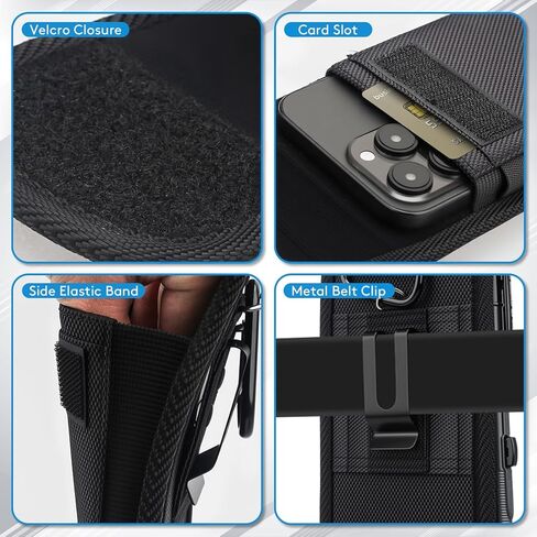 جراب حزام للهاتف الخلوي لهاتف Samsung Galaxy S25 S24 S23 S22 Ultra A17 A16 A14 A05S A04S A32 5G A23 A26 جراب حامل حزام من النايلون لهاتف Moto G 5G، G Stylus 5G 2025 2024 (حامل بطاقات نايلون، XL) in Kuwait