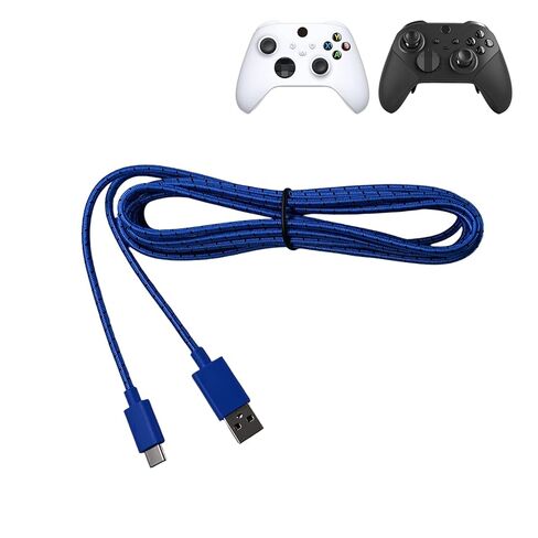 كابل شحن USB من النوع C بطول 2.7 متر بطول 9 أقدام، خط مضفر متعدد الطبقات (أزرق)، متوافق مع Xbox Series S/X، متوافق مع سلك شحن وحدة التحكم Xbox Elite Series 2 in Kuwait