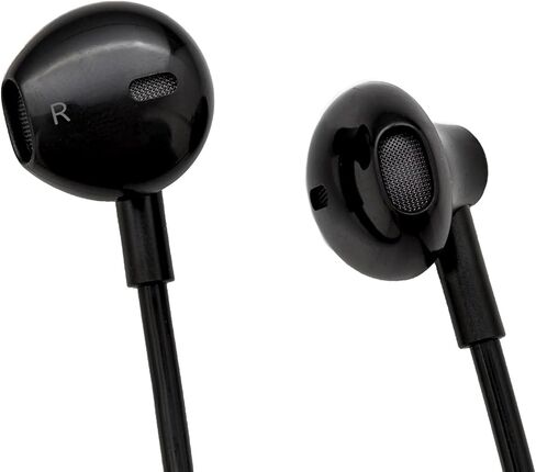 سماعات رأس سلكية مضادة للإشعاع بأنبوب هوائي مزودة بميكروفون، وقابس USB-C، وسماعات أذن آمنة خالية من الإشعاع لسلسلة iPhone 15/16/17 وهواتف Android وجميع أجهزة USB-C. (أسود) in Kuwait