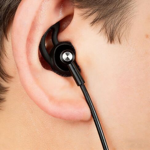 سماعات رأس سلكية مضادة للإشعاع بأنبوب هوائي مزودة بميكروفون، وقابس USB-C، وسماعات أذن آمنة خالية من الإشعاع لسلسلة iPhone 15/16/17 وهواتف Android وجميع أجهزة USB-C. (أسود) in Kuwait