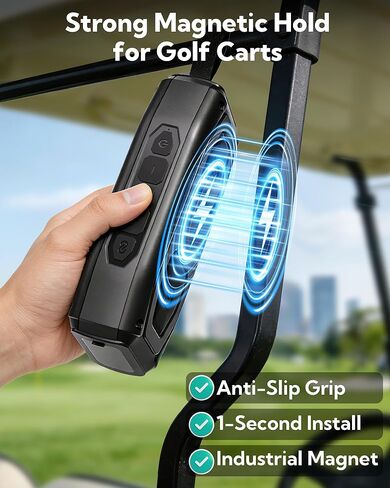 ShellHome Golf Magnetic Bluetooth Speakers, Portable Wireless Waterproof Speaker, 30H Playtime, IPX6, Shockproof, TWS Stereo, RGB Lights, Golf Cart Accessories, Golf Gifts, for Outdoor, Camping in Saudi Arabia
