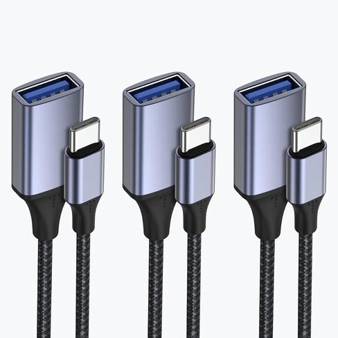 محول USB C إلى USB 2.0 [3 حزم] محول كابل USB C ذكر إلى USB أنثى OTG in Saudi Arabia