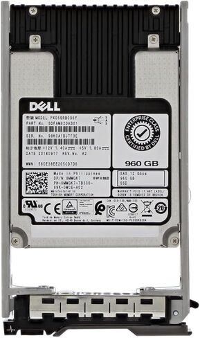 Dell SSDR 960G 2N IS12 2.5 T-4RI EC MWGK7، 960 جيجابايت، 2.5 بوصة، 12 جيجابايت/ثانية، 0MWGK7 (MWGK7، 960 جيجابايت، 2.5، 12 جيجابايت/ثانية) in Kuwait
