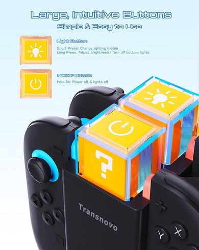 6-in-1 Charging Dock for Nintendo Switch 2/ Switch/OLED, Switch Controller Charger with Magnetic&Slide-in Dual Charging System, 9 RGB Lighting Modes&4 Brightness Levels, Joycon 2/1 Accessories in Saudi Arabia