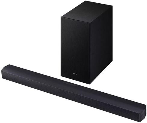 Samsung 2.1Ch DTS Virtual:X Soundbar w/Subwoofer: HDMI ARC, Bluetooth, Wall Mountable, Voice Enhance Mode, Game Mode, Night Mode, 360W, Wireless Surround Ready - HW-B53WF (Renewed) in Saudi Arabia