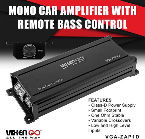 KICKER Subwoofer and Amp Package of 3 Items - 12" L7TDF 1200 Watt Down-Firing Loaded Sub Enclosure, Vixen Go Class D Monoblock Amplifier, and Complete 4AWG Wiring Kit 49L7TDF122+VGA-ZAP1D+VGK4GA in Saudi Arabia