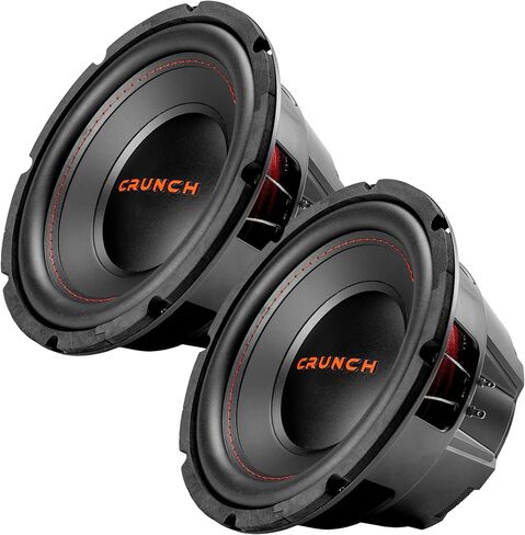 Crunch 2 Pack CRW10D4 10" 400W MAX 200W RMS 4 Ohm Dual Voice Coil Car Audio Subwoofer Speaker with Spade Terminals for Sealed or Vented Enclosure in Saudi Arabia