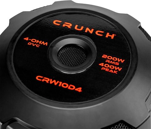 Crunch 2 Pack CRW10D4 10" 400W MAX 200W RMS 4 Ohm Dual Voice Coil Car Audio Subwoofer Speaker with Spade Terminals for Sealed or Vented Enclosure in Saudi Arabia