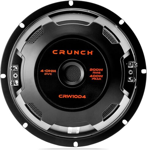 Crunch 2 Pack CRW10D4 10" 400W MAX 200W RMS 4 Ohm Dual Voice Coil Car Audio Subwoofer Speaker with Spade Terminals for Sealed or Vented Enclosure in Saudi Arabia