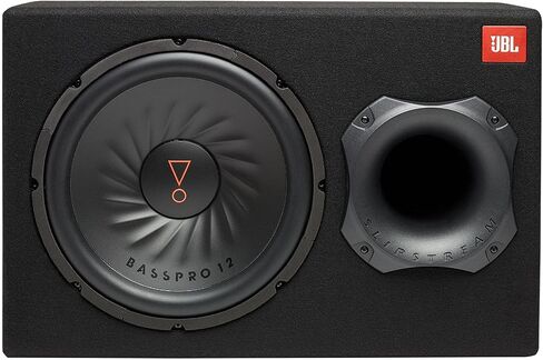 JBL SUBBP12AM - مضخم صوت يعمل بالطاقة مقاس 12 بوصة مع مضخم صوت مدمج، ذروة 450 وات + مجموعة أدوات الأسلاك - مثالية لأنظمة صوت السيارة (BassPro12) in Kuwait