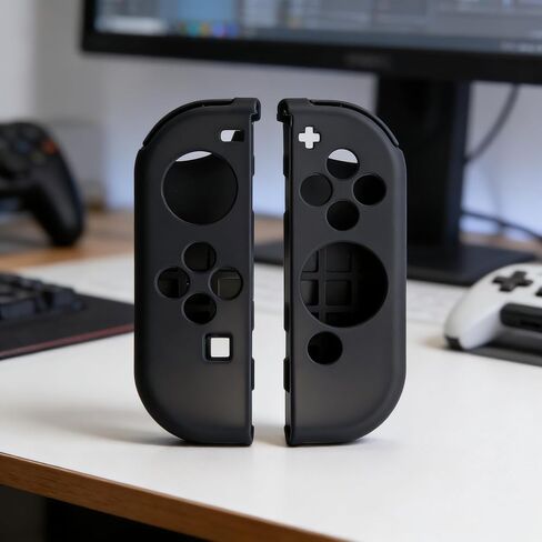 حافظة واقية من مادة TPU لأجهزة تحكم Nintendo Switch/OLED Joy-Con، غطاء مقاوم للانزلاق ومقاوم للخدش مع فتحات دقيقة للألعاب المنزلية والسفر in Saudi Arabia
