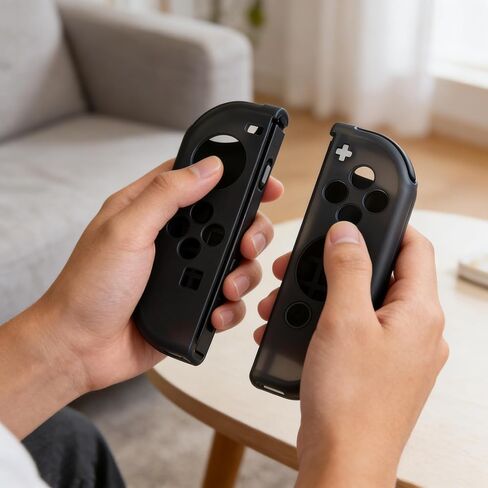 حافظة واقية من مادة TPU لأجهزة تحكم Nintendo Switch/OLED Joy-Con، غطاء مقاوم للانزلاق ومقاوم للخدش مع فتحات دقيقة للألعاب المنزلية والسفر in Saudi Arabia