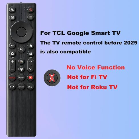 لاستبدال جهاز التحكم عن بعد TCL Google TV، متوافق مع TCL QD-Mini LED 4K UHD 50/55/65/75/85 QM5K، QM6K، QM7K Google Smart TVs Series والمزيد (بدون تحكم صوتي) in Kuwait