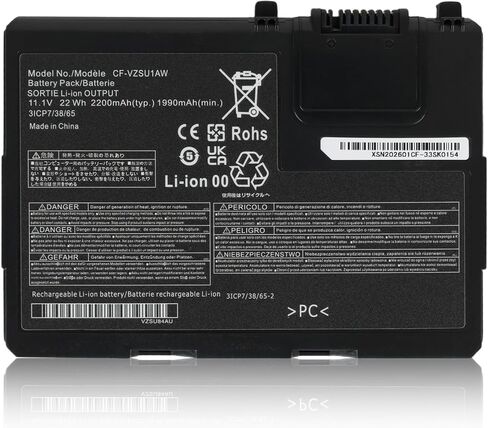 CF-VZSU1AW استبدال بطارية الكمبيوتر المحمول لباناسونيك Toughbook CF-33 12 بوصة CF-33MK1 CF-VZSU1AR CF-VZSU1AJS CF-VZSU1BW CF-33AEHFATG CF-33AEQGATG CF-33AEHFZTG CF-33AEHFZTN in Kuwait