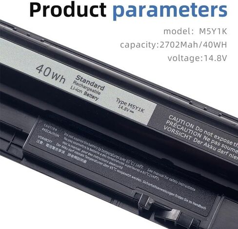 40WH 14.8V M5Y1K Li-Ion Battery Compatible with Dell Inspiron 14 15 17 5000 3000 Series 5559 5558 3551 3451 3558 i3558 3567 5755 5756 GXVJ3 HD4J0 WKRJ2 VN3N0 991XP P51F P52F P64G P63F P47F in Kuwait