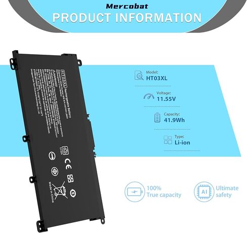 استبدال البطارية لـ HP HT03XL L11119-855 Pavilion 15 15-DA 15-DB 15-CS 15-DW 15-DY 17-by 17-CA 14-CE 14-CF 14-DF Series 15-CW1XXX 15-DB0004DX 15-DA0014DX HSTNN-UB7J HSTNN-DB8R HT03041XL in Kuwait