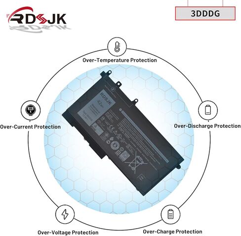 3DDDG 45N3J Laptop Battery for Dell Latitude 5280 5288 5480 5490 5580 5590 5491 5591 5488 5495 E5280 E5288 E5480 E5490 E5580 E5590 Precision 3520 3530 Series 080JT9 049XH 3VC9Y RRJDX 11.4V 42Wh in Saudi Arabia