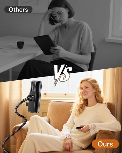 Kindle Holder with Remote Page Turner, Reading Stand for Bed, Desk with Clicker, for Kindle Paperwhite, Oasis, Tablet, iPhone and More, Black Page Turner in Saudi Arabia