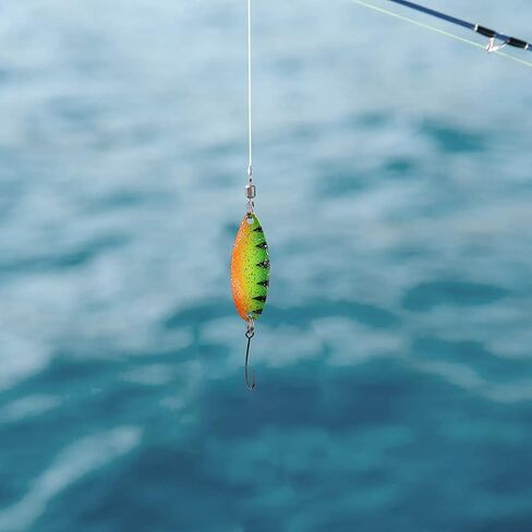 Trout Lures, Lively and Lifelike Artificial Lures with Mixed Fishing Sequin Bait Set 3.5g/3.4cm, Suitable for Freshwater and Saltwater Fishing,Orange E in Saudi Arabia