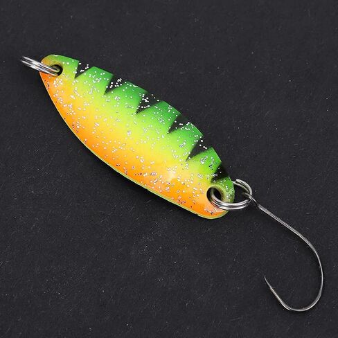Trout Lures, Lively and Lifelike Artificial Lures with Mixed Fishing Sequin Bait Set 3.5g/3.4cm, Suitable for Freshwater and Saltwater Fishing,Orange E in Saudi Arabia
