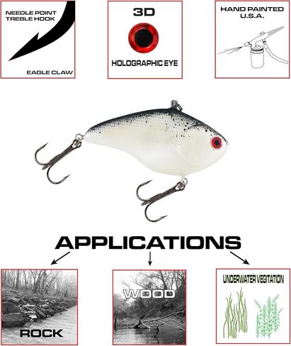 طُعم كرنك من Fish Luck E Hail Mary Lipless (1 أونصة) سريع الغرق وطويل الصب، صنع في الولايات المتحدة الأمريكية in Kuwait