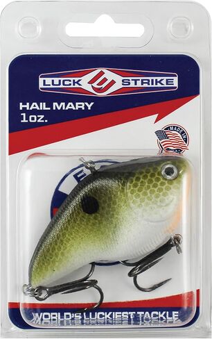 طُعم كرنك من Fish Luck E Hail Mary Lipless (1 أونصة) سريع الغرق وطويل الصب، صنع في الولايات المتحدة الأمريكية in Kuwait