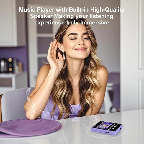مشغل MP3 سعة 128 جيجابايت - مشغل MP3 محمول مع بلوتوث 5.4، مشغل موسيقى محمول مع راديو FM، مسجل صوت، عداد الخطى، تصميم صغير مثالي للرياضة in Kuwait