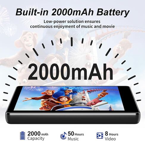 مشغل MP3 SWOFY مزود بتقنية Bluetooth وWiFi، M503pro 80GB Android 9 OS، شاشة لمس 4 بوصة، مشغل موسيقى وفيديو Spotify، مكبر صوت مدمج، راديو FM، مشغل MP4 للأطفال in Kuwait