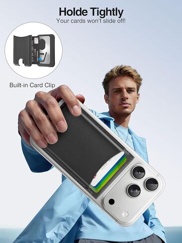 TopMade for MagSafe Wallet, Works with Apple Find My, Strongest Magnetic Wallet with Stand, 6 Card Holder, RFID Blocking, Magnetic Card Holder for iPhone 17/16/15/14/13/12 Series, Rechargeable, Black in Saudi Arabia