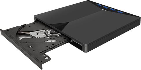External CD DVD, 7 in1 USB 3.0 Portable CD/DVD Player Burner Reader Writer Disk Duplicator Compatible with Laptop Desktop PC in Saudi Arabia