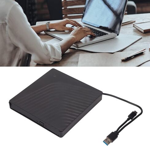 محرك أقراص DVD خارجي USB 3.0 لحاوية القرص الضوئي للكمبيوتر المحمول مع ناسخ DVD RW رفيع مقاس 12.7 مم ووضع السكون الموفر للطاقة in Saudi Arabia