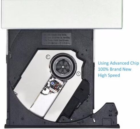 محرك أقراص DVD خارجي USB 2.0، ناسخ أقراص CD/DVD 24X، جهاز إعادة كتابة أقراص CD/DVD رفيع محمول، التوصيل والتشغيل لسطح المكتب المحمول، النسخ الاحتياطي للبيانات، الموسيقى، الأفلام in Saudi Arabia