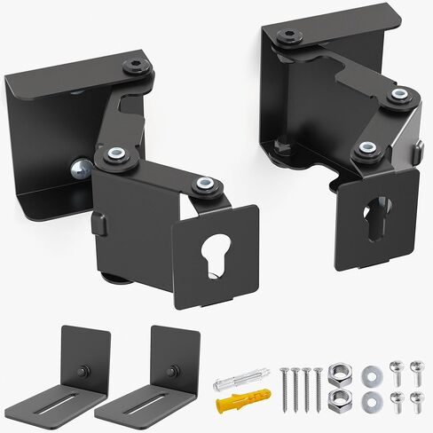 VIVO Steel Universal Soundbar Wall Mount، دعامات L، حاملات ذراع مكبر صوت ممتدة قابلة للتعديل، أسود، Mount-ESB1 in Saudi Arabia