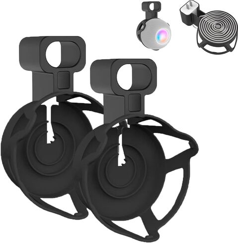 Wall Mount Stand for HomePod Mini Smart Speaker Outlet Holder with Cable Storage Quality ABS Hard Case Socket Space Saving Indoor Kitchen Bathroom Living Room Bedroom（Black，2 pcs） in Saudi Arabia
