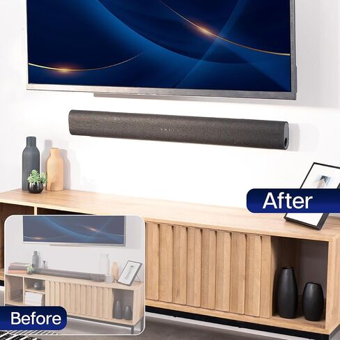 VIVO Steel Universal Soundbar Wall Mount، دعامات L، حاملات ذراع مكبر صوت ممتدة قابلة للتعديل، أسود، Mount-ESB1 in Saudi Arabia