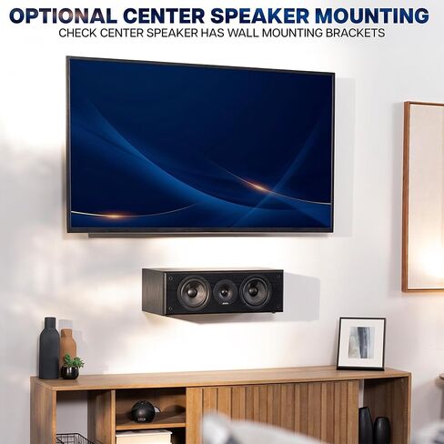 VIVO Steel Universal Soundbar Wall Mount، دعامات L، حاملات ذراع مكبر صوت ممتدة قابلة للتعديل، أسود، Mount-ESB1 in Saudi Arabia