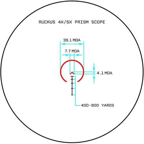 Monstrum Ruckus 4X Prism Scope with Shake Awake | BDC Reticle in Saudi Arabia