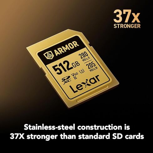 Professional Armor Gold 512GB UHS-II V60 SDXC Memory Card in Saudi Arabia