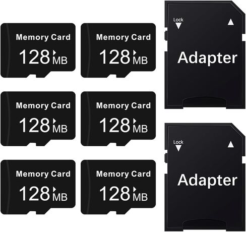 Micro SD Card 128MB (0.12GB) Pack of 6 in Bulk Low Capacity for MP3/Old Phones/Small Files Only -Not for Cameras/Dashcams/GB Devices in Saudi Arabia