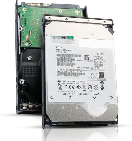 HP 12 تيرابايت 7200 دورة في الدقيقة SAS 12 جيجابايت/ثانية 512e 3.5 بوصة محرك الأقراص الصلبة للمؤسسات DL20 DL110 DL320 DL325 DL340 DL345 DL360 DL365 DL380 DL385 DL560 ML110 ML350 MB012000JWDFD 868210-001 G11 (متجدد) in Saudi Arabia