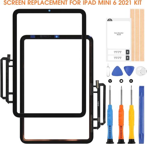 Touch Screen for iPad mini 6 2021 for iPad mini 6th Generation 8.3 inch Digitizer Model A2568 A2569 Screen Replacement Touchscreen Glass Panel with Repair Kit (Not LCD Display) in Saudi Arabia