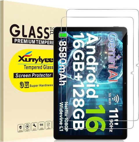 Screen Protector for Tabwee T20/ T50/ T90/ W90 Android 16 Tablet 11 Inch, Android Upgraded Tablet 11 Inch Android 16 15 14 Tablet Tempered Glass Film, 9H Hardness, Anti-Scratch [9.96'' x 6.45'', 253mm x 164mm], 2 Pack in Saudi Arabia