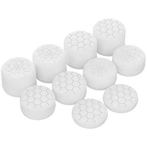 PlayVital 10-Pack Pro Thumb Grips for ps5, Edge | Ergonomic FPS Joystick Caps, 3 Height Convex & Concave | for Xbox Series X/S, Switch 2 Pro Controller | Diamond Grain & Crack Bomb Design, Black in Saudi Arabia